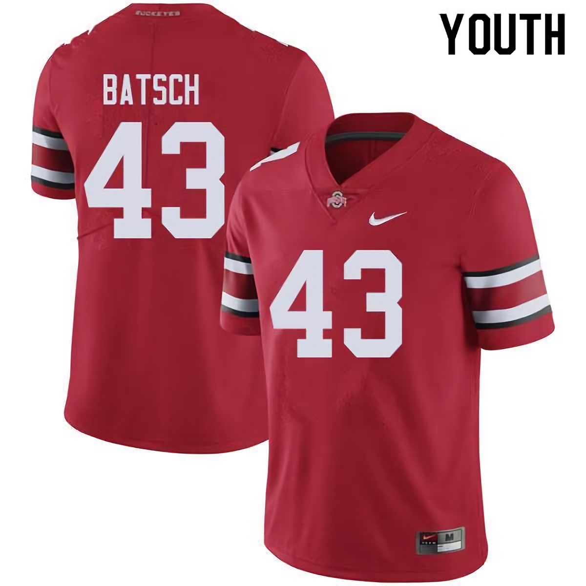 Ryan Batsch Ohio State Buckeyes Youth NCAA #43 Nike Red College Stitched Football Jersey JNY1256WJ